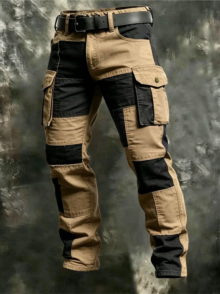 Men'S Fashion Khaki Pants - กางเกงคาร์โก้ผู้ชายผ้าฝ้ายสีกากี กางเกงลำลองผู้ชายสไตล์ทหาร กางเกงจ็อกเกอร์คาร์โก้หลายกระเป๋า แฟชั่นสีดำ กางเกงทหารสีดำ กางเกงทำงาน
