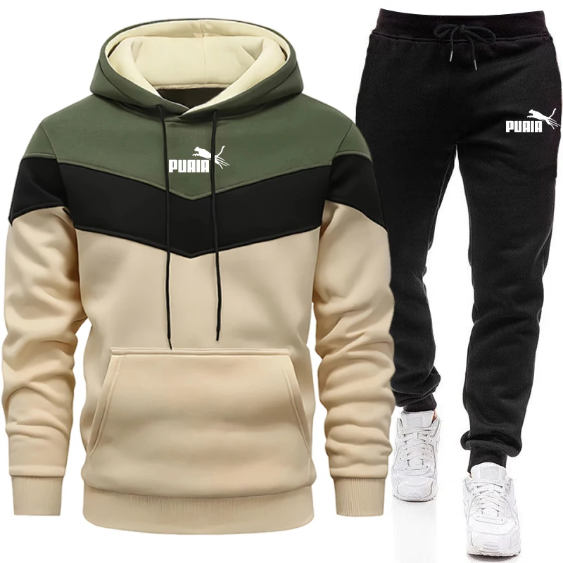 Men'S Fashion Outfits 2026 - ชุดผู้ชาย/เสื้อฮู้ด/กางเกง ฤดูใบไม้ร่วง-ฤดูหนาว 2026 แฟชั่นลำลองสำหรับทุกวัน ชุดกีฬา เสื้อฮู้ดและกางเกงวอร์ม