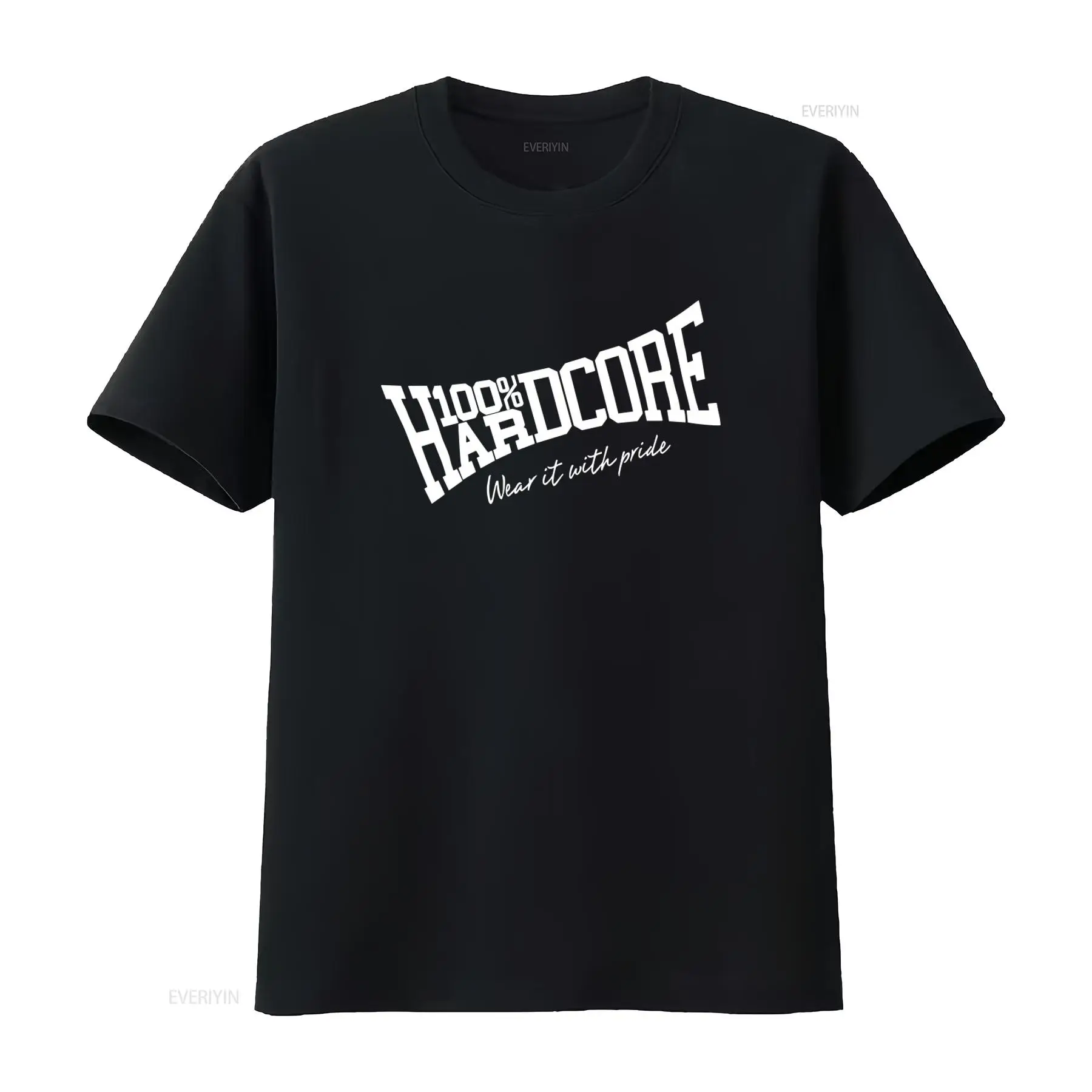 Men'S Fashion Logo - เสื้อยืดผู้ชาย 100 HARDCORE รุ่น Tilted Essential