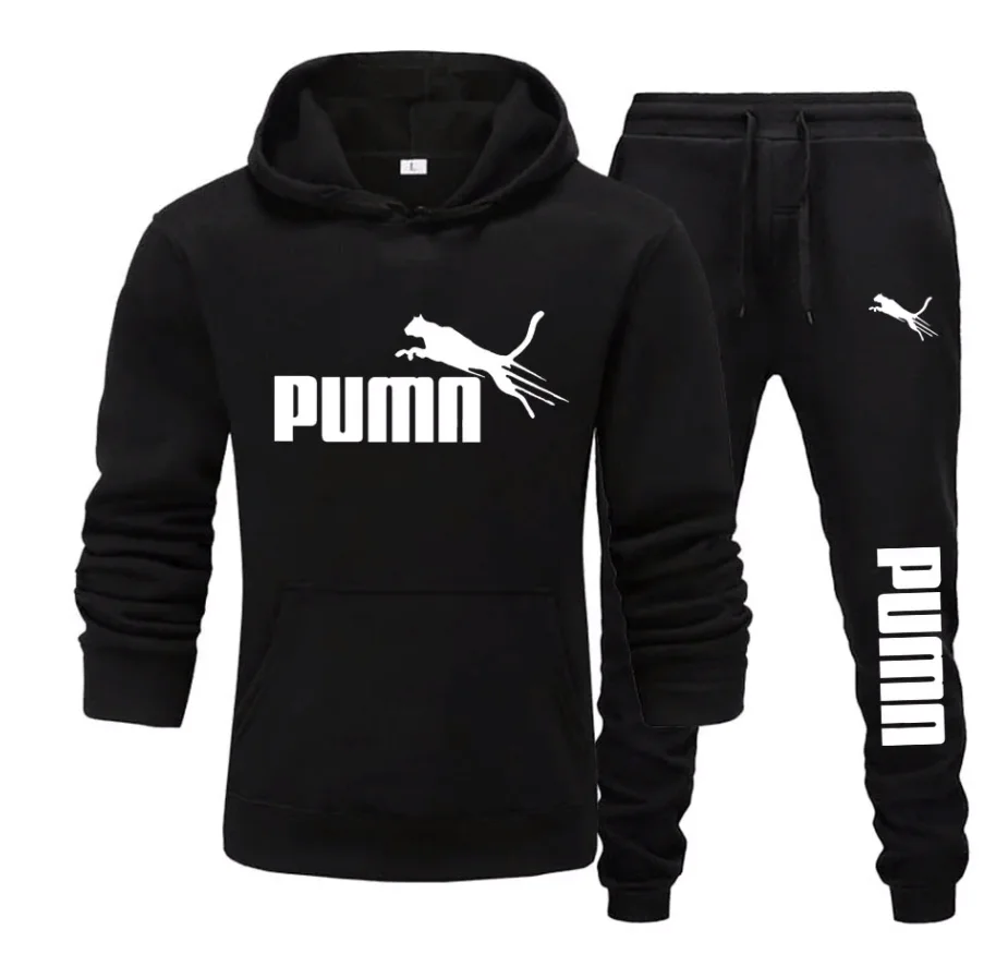 Mens Fashion Casual Outfits - ชุดเสื้อฮู้ดผู้ชายใหม่ + กางเกงขายาวสำหรับฤดูหนาว-ฤดูใบไม้ผลิ - ชุดแฟชั่นทันสมัย เหมาะสำหรับออกกำลังกาย