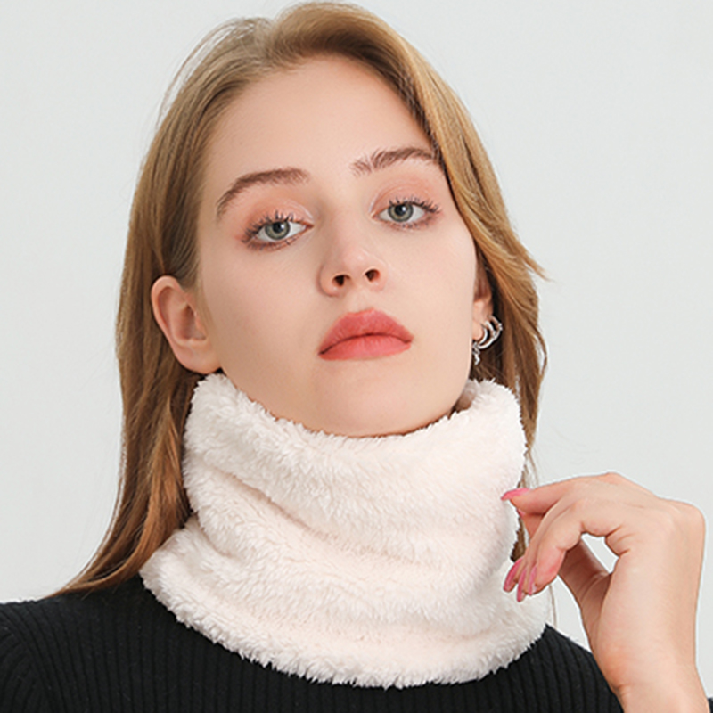 Men Scarf Wool - แคชเมียร์ WARM Collor แหวนฤดูหนาวผ้าพันคอ Solid Plush