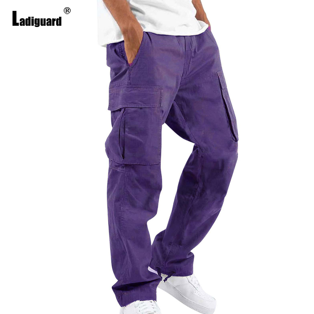 Men'S Fashion Khaki Pants - PLUS ขนาด 5XL Mens Multi-Pockets กางเกง