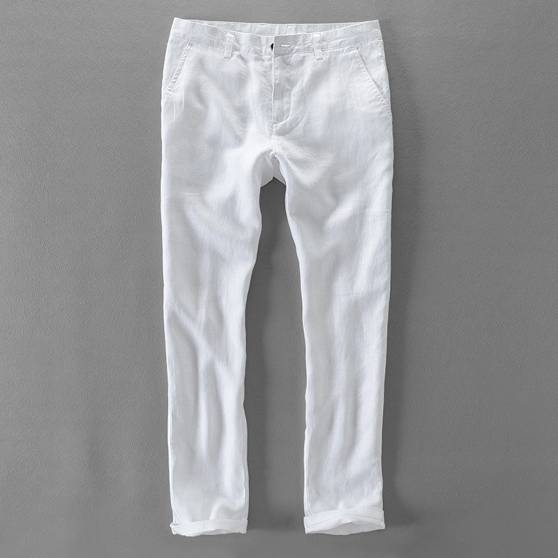 ออกแบบใหม่ผ้าลินินแฟชั่นแบรนด์ - Men'S Fashion Linen Pants บทวิจารณ์และราคา