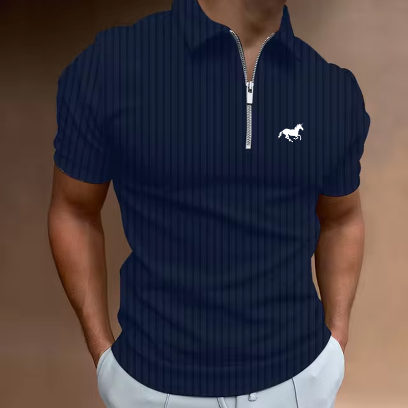ฤดูร้อนผู้ชายเสื้อกอล์ฟโปโลลำล - Mens Fashion Quarter Zip บทวิจารณ์และราคา