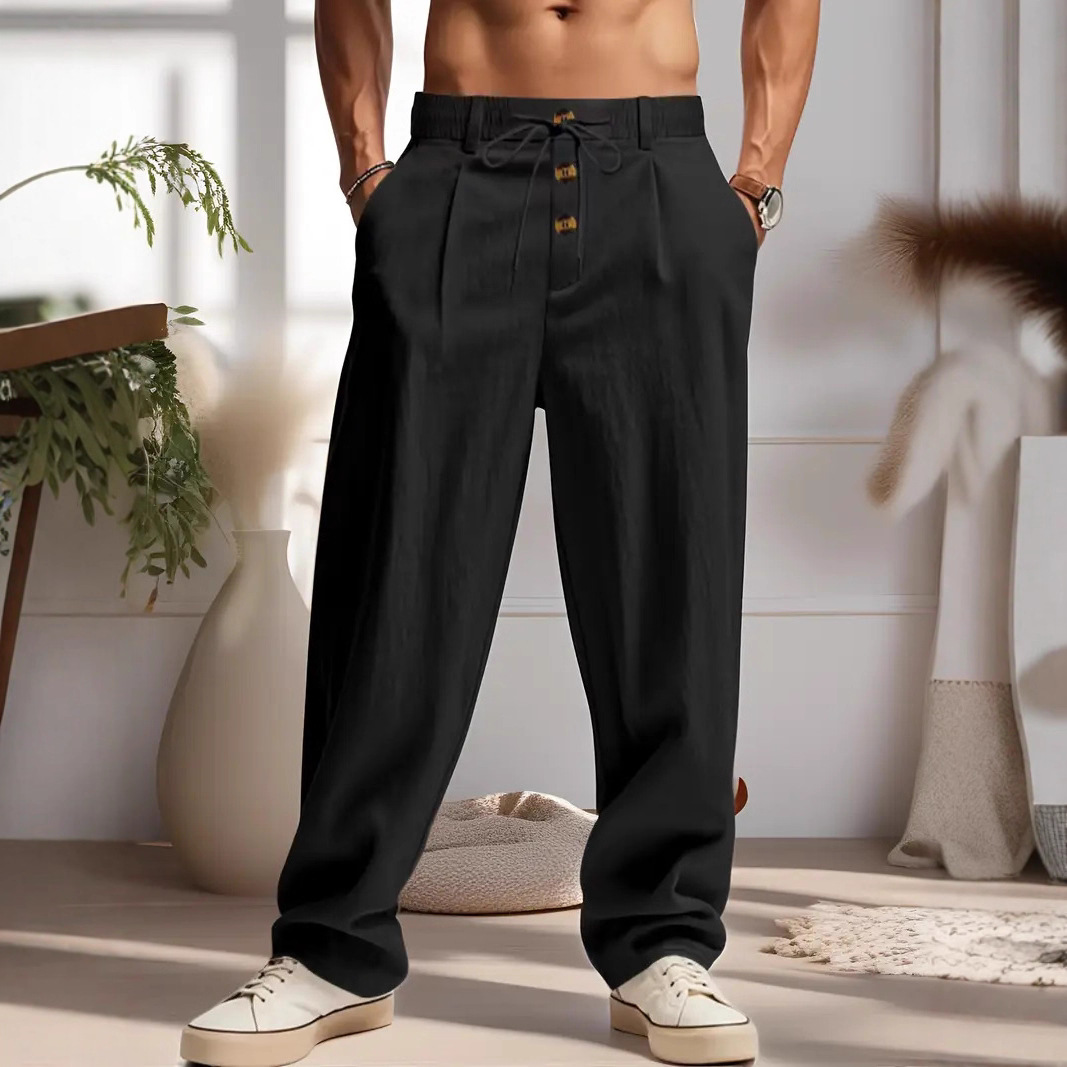 กางเกงลำลองผ้าฝ้ายและผ้าลินินส - Men'S Fashion Linen Pants บทวิจารณ์และราคา