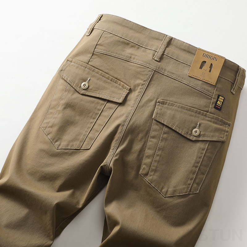 KSTUN Mens Casual กางเกง Slim  - Men'S Fashion Khaki Pants บทวิจารณ์และราคา