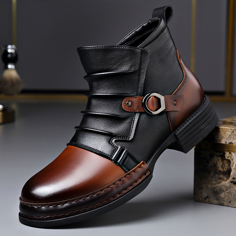 รองเท้าบูทข้อสั้นสไตล์เรโทรสำห - Fashion Men'S Boots บทวิจารณ์และราคา