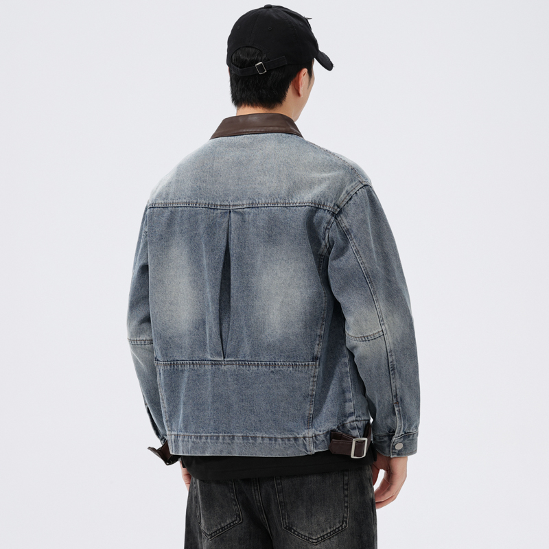 เสื้อแจ็คเก็ตยีนส์คอปกหนังผู้ช - Men'S Fashion Linen Pants บทวิจารณ์และราคา