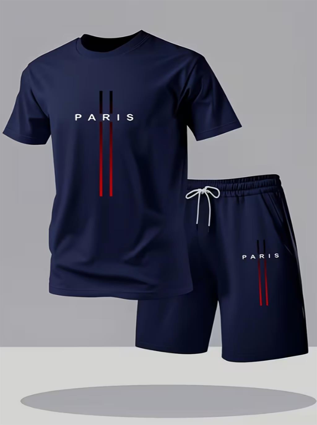 ชุดกีฬาผู้ชายแบบแห้งเร็ว 2 ชิ้ - Paris Men'S Fashion บทวิจารณ์และราคา