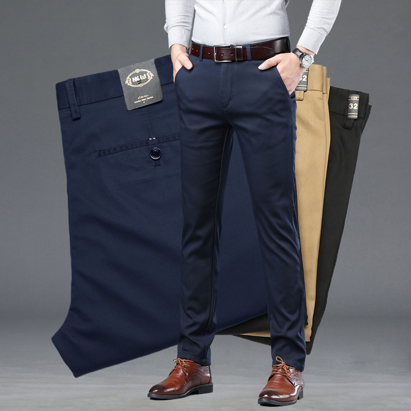 ฤดูร้อนบาง Men's Slim กางเกงแฟ - Men'S Fashion Khaki Pants บทวิจารณ์และราคา
