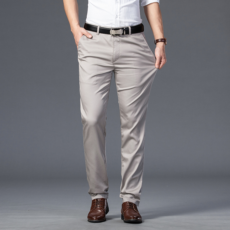 ฤดูร้อนบาง Men's Slim กางเกงแฟ - Men'S Fashion Khaki Pants บทวิจารณ์และราคา