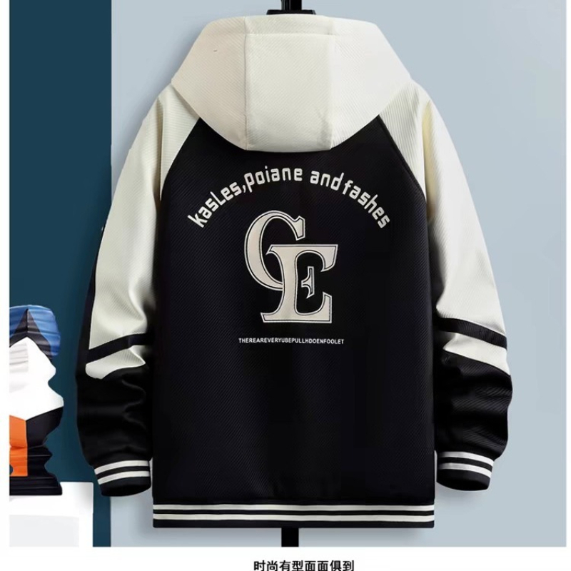 เสื้อแจ็กเก็ตมีฮู้ดผู้ชาย M-6X - Mens Fashion Baseball Jersey บทวิจารณ์และราคา