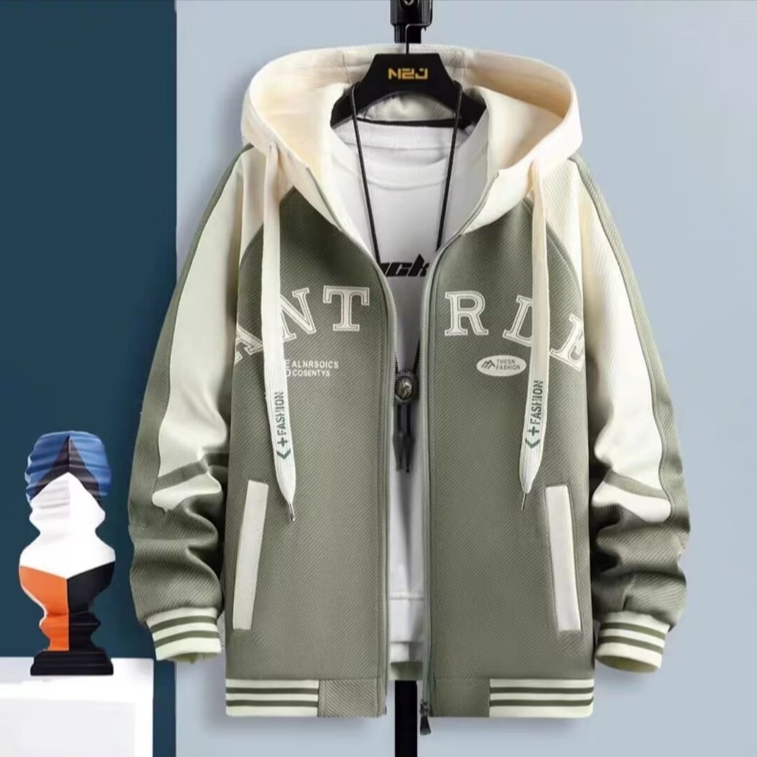 เสื้อแจ็กเก็ตมีฮู้ดผู้ชาย M-6X - Mens Fashion Baseball Jersey บทวิจารณ์และราคา