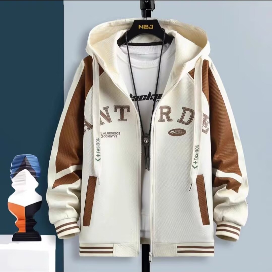 เสื้อแจ็กเก็ตมีฮู้ดผู้ชาย M-6X - Mens Fashion Baseball Jersey บทวิจารณ์และราคา