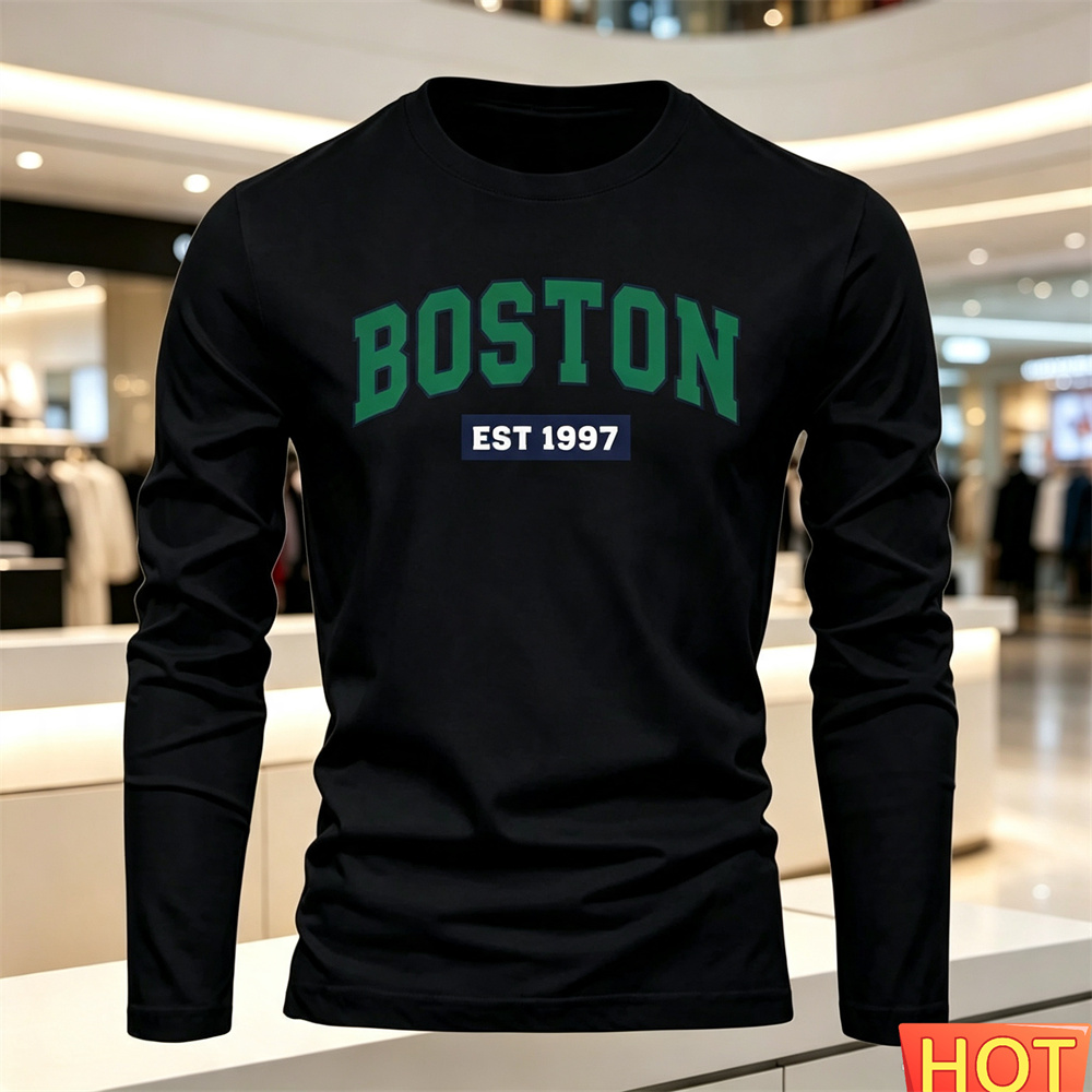 เสื้อยืดแขนยาวผู้ชายลายตัวอักษ - Men'S Spring Fashion บทวิจารณ์และราคา