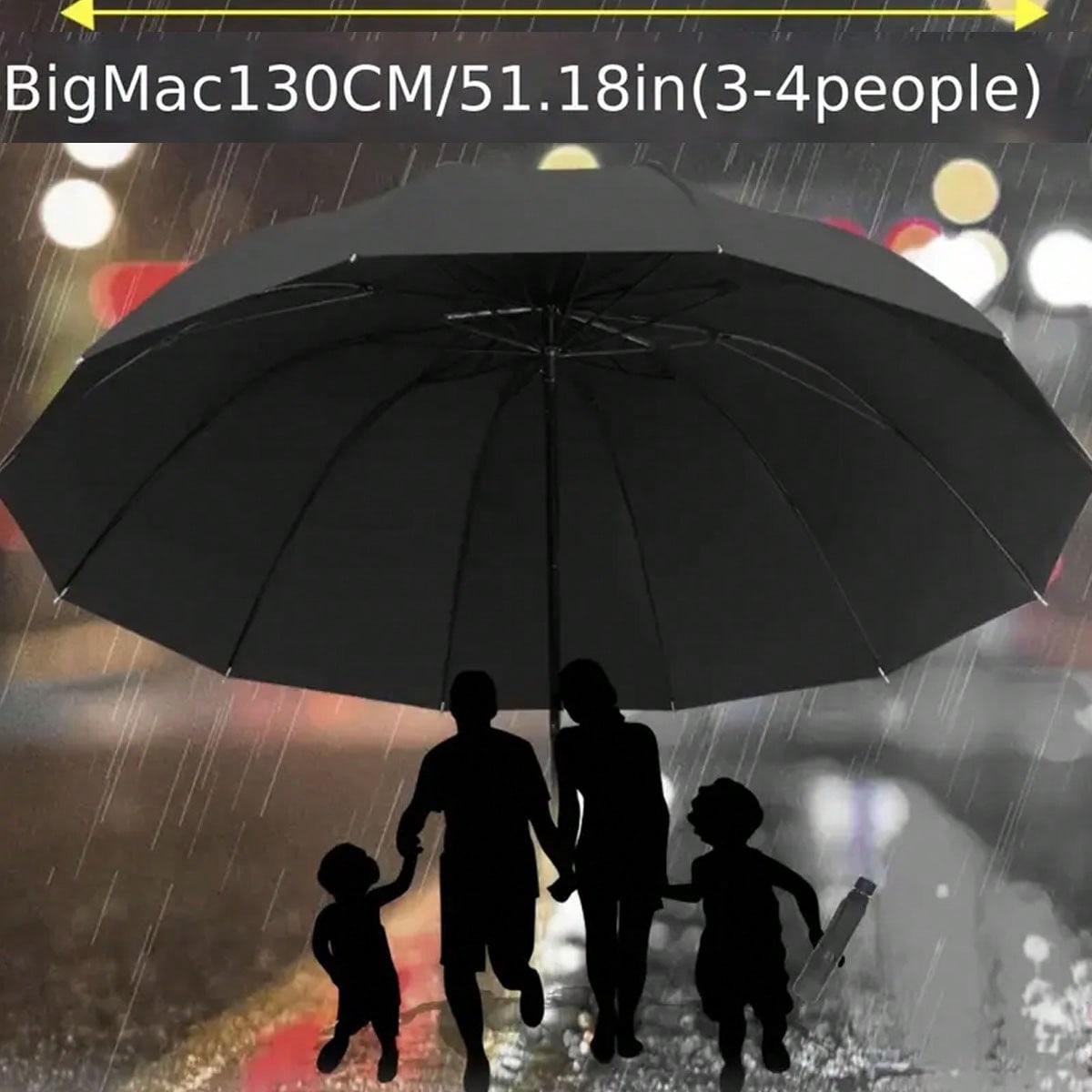 ร่มกันลมขนาดใหญ่ 12 ซี่ - เปิด - Men'S Fashion Umbrella บทวิจารณ์และราคา