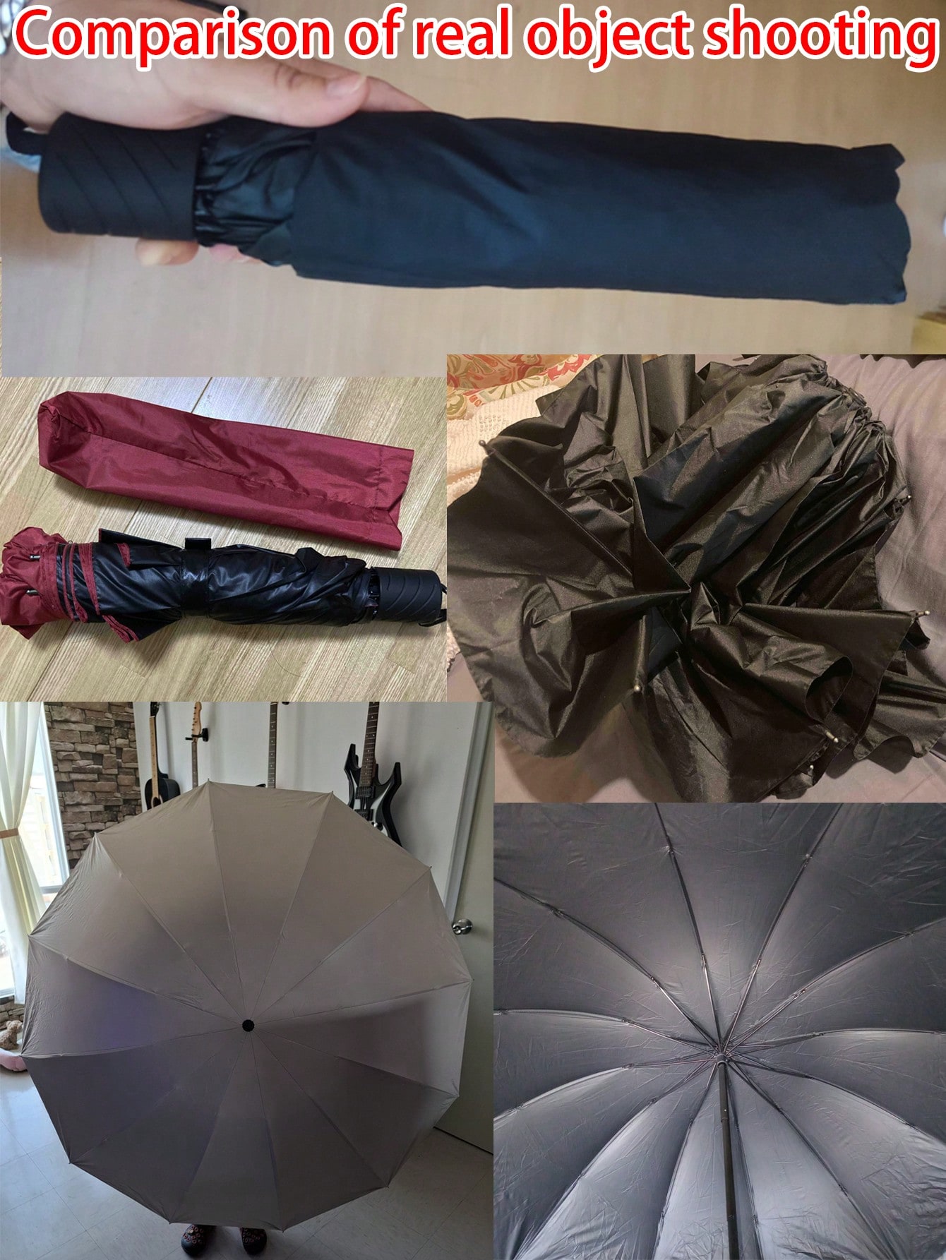 ร่มกันลมขนาดใหญ่ 12 ซี่ - เปิด - Men'S Fashion Umbrella บทวิจารณ์และราคา