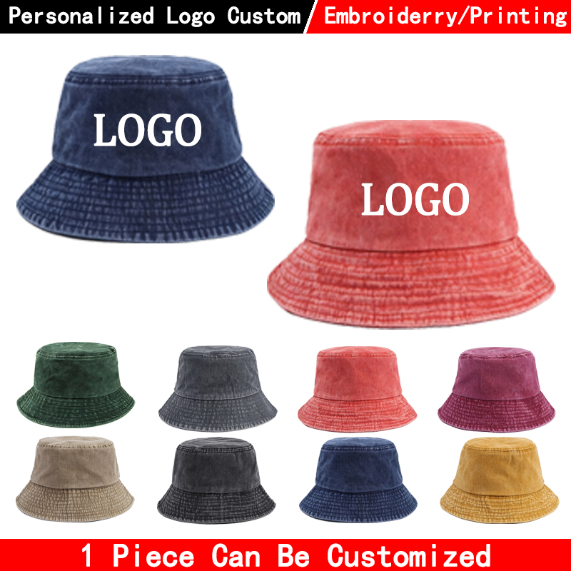 หมวกบักเก็ตยีนส์โลโก้สั่งทำพิเ - Men'S Fashion Logo บทวิจารณ์และราคา