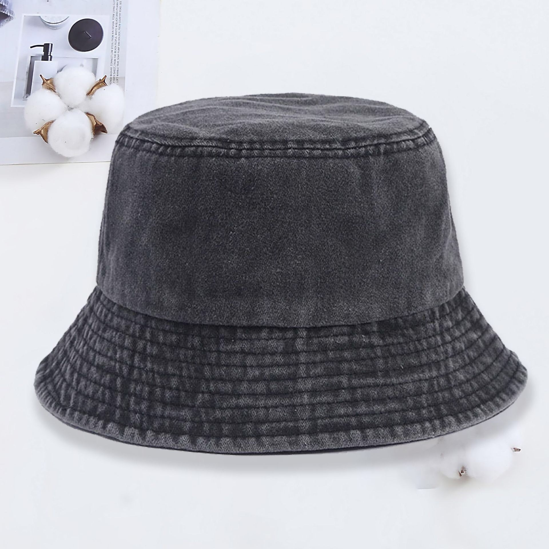 หมวกบักเก็ตยีนส์โลโก้สั่งทำพิเ - Men'S Fashion Logo บทวิจารณ์และราคา