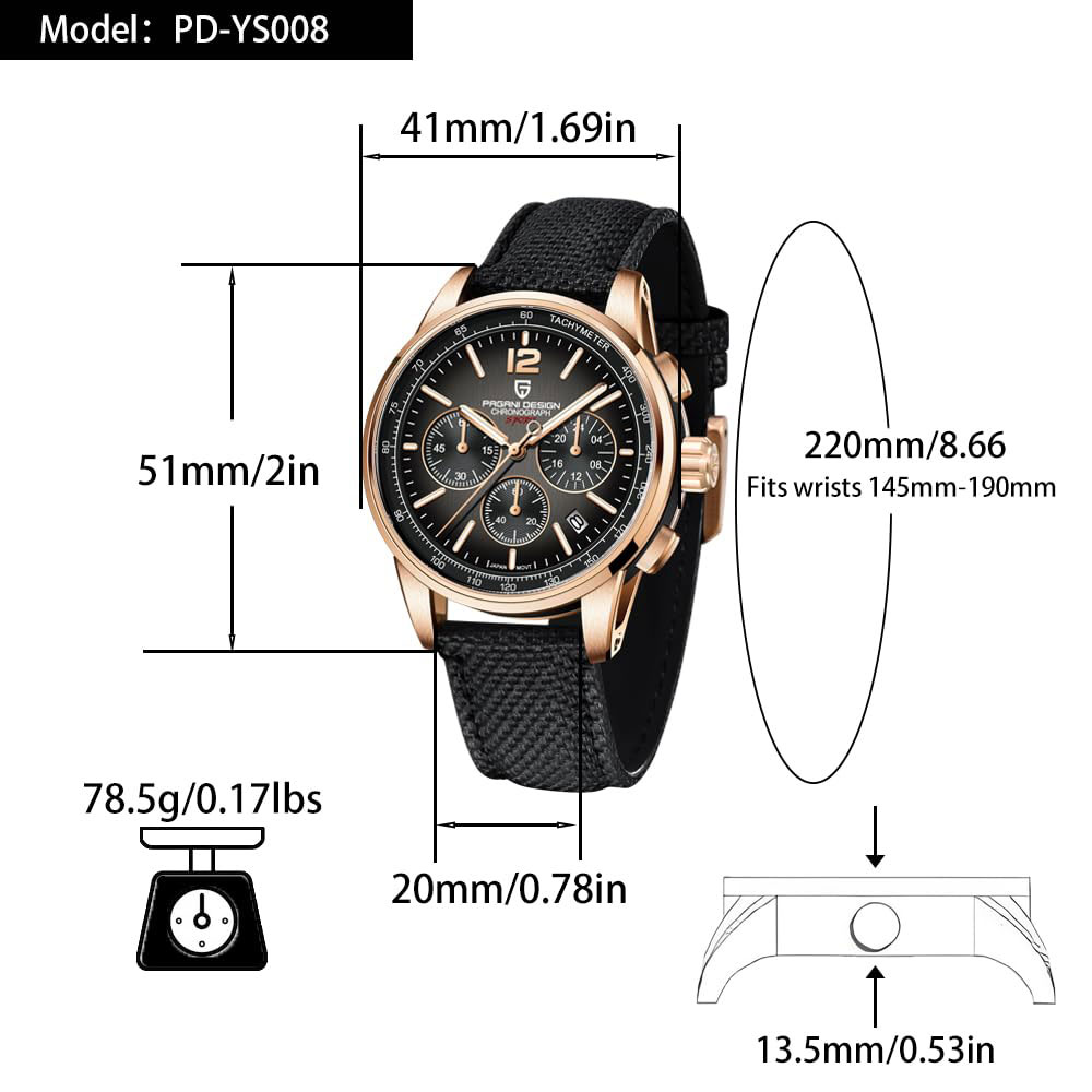 นาฬิกาข้อมือผู้ชาย PAGANI DESI - Mens Fashion Watch บทวิจารณ์และราคา