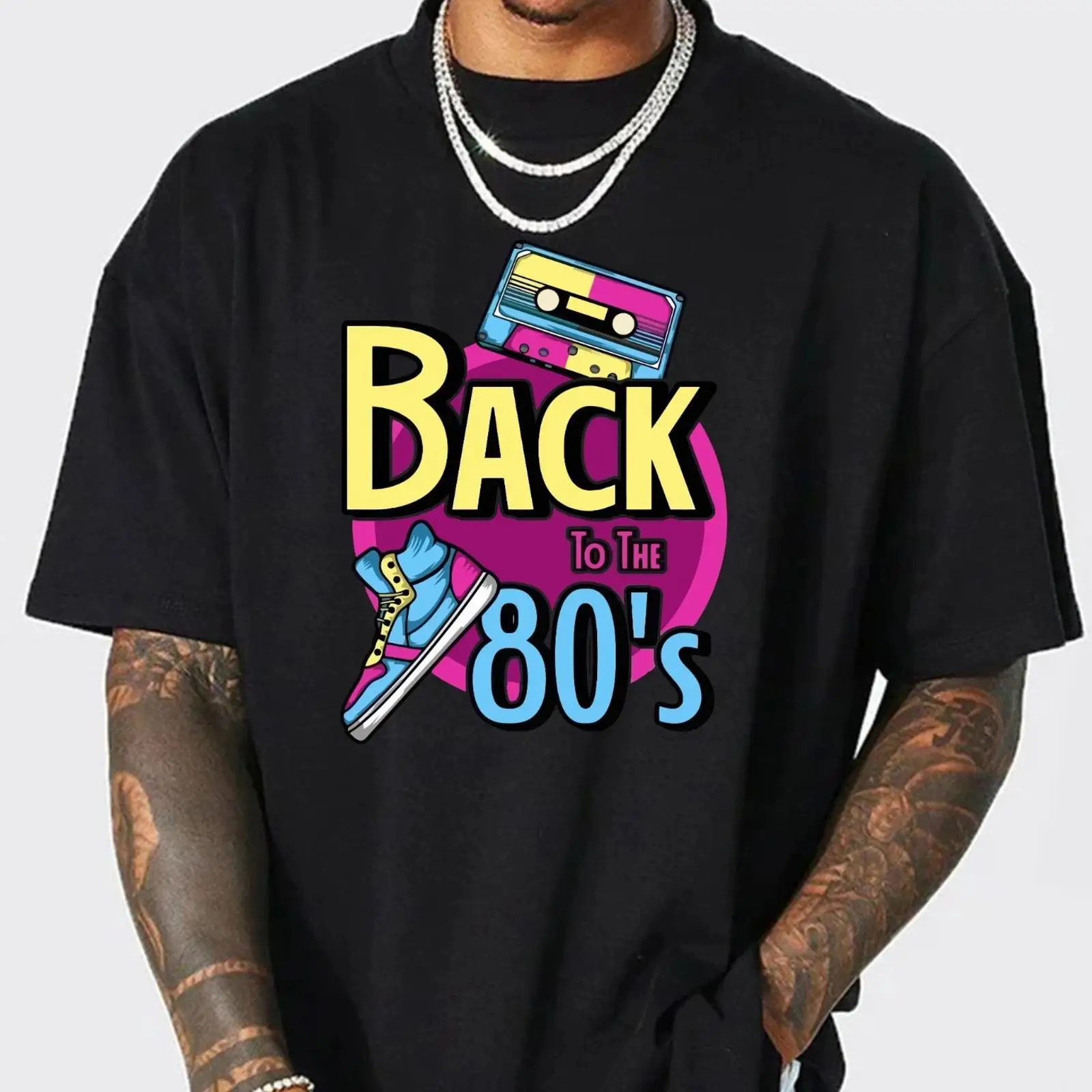 เสื้อยืดเรโทรย้อนยุค 80's ลายเ - Mens Fashion In 1980S บทวิจารณ์และราคา