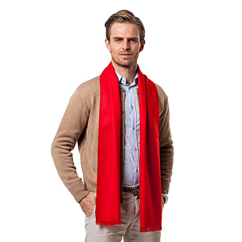 แฟชั่นฤดูหนาวสีทึบผู้ชายผ้าพัน - Men Scarf Wool บทวิจารณ์และราคา