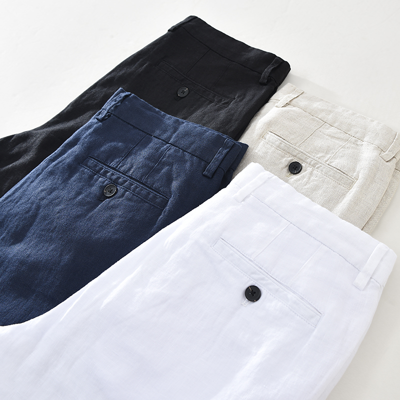 กางเกงลำลองผ้าลินินผู้ชายสไตล์ - Men'S Fashion Linen Pants บทวิจารณ์และราคา