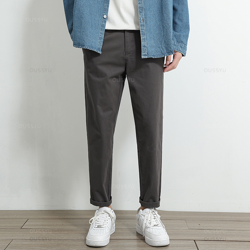 กางเกงชิโน่สีกากีลำลองสำหรับผู - Men'S Fashion Khaki Pants บทวิจารณ์และราคา