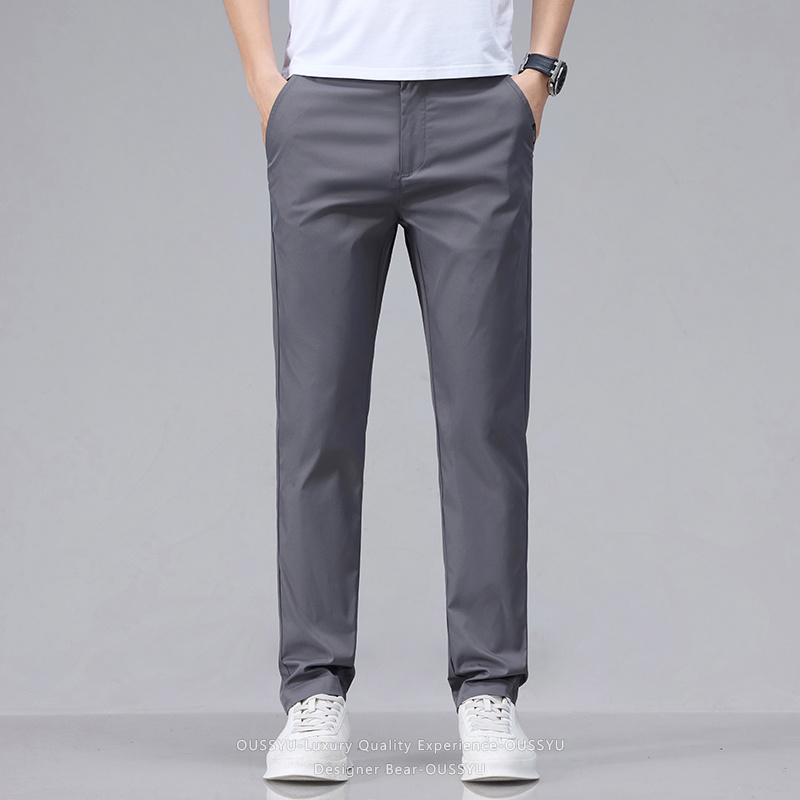 ฤดูร้อนกางเกงลำลองผู้ชายบาง ๆ  - Men'S Fashion Khaki Pants บทวิจารณ์และราคา