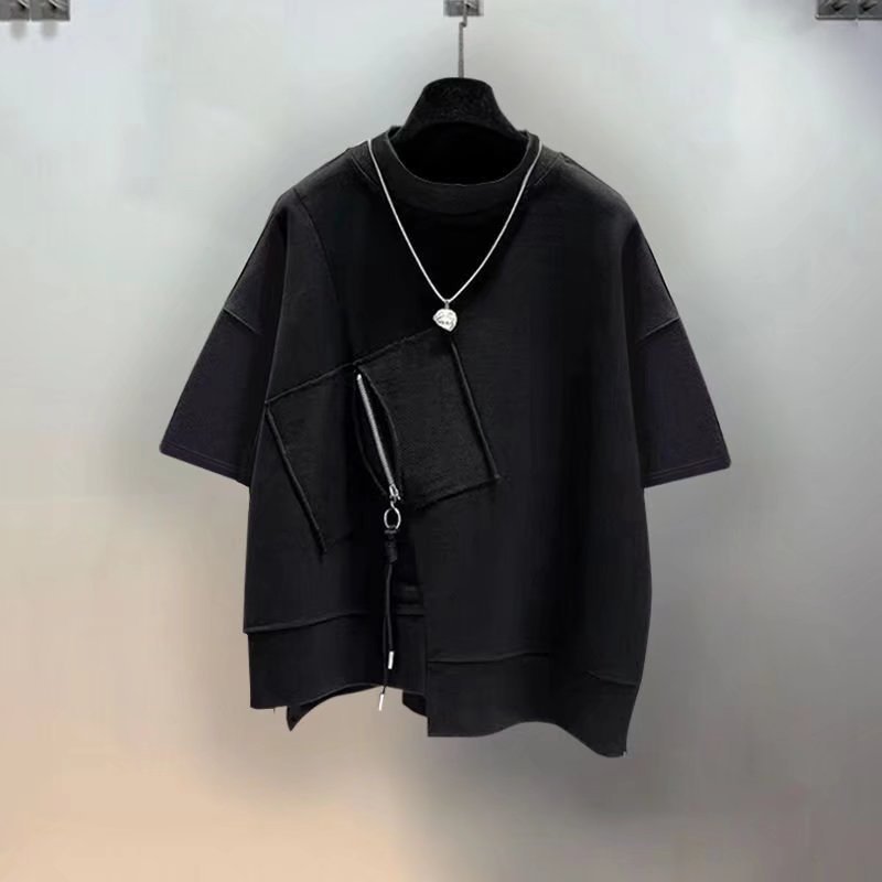 เสื้อยืดแขนสั้นผู้ชาย QICHE พร - Mens Fashion Quarter Zip บทวิจารณ์และราคา