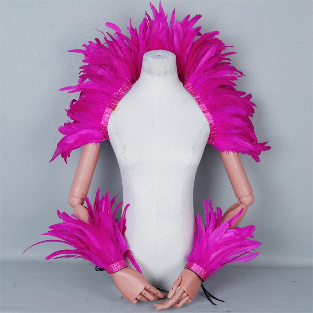 Elegant Red Feathersผ้าคลุมไหล - Men Fashion Rave บทวิจารณ์และราคา