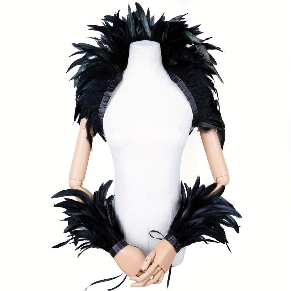 Elegant Red Feathersผ้าคลุมไหล - Men Fashion Rave บทวิจารณ์และราคา
