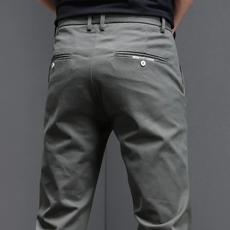 กางเกงลำลองผู้ชายผ้าฝ้าย 97.8% - Men'S Fashion Khaki Pants บทวิจารณ์และราคา