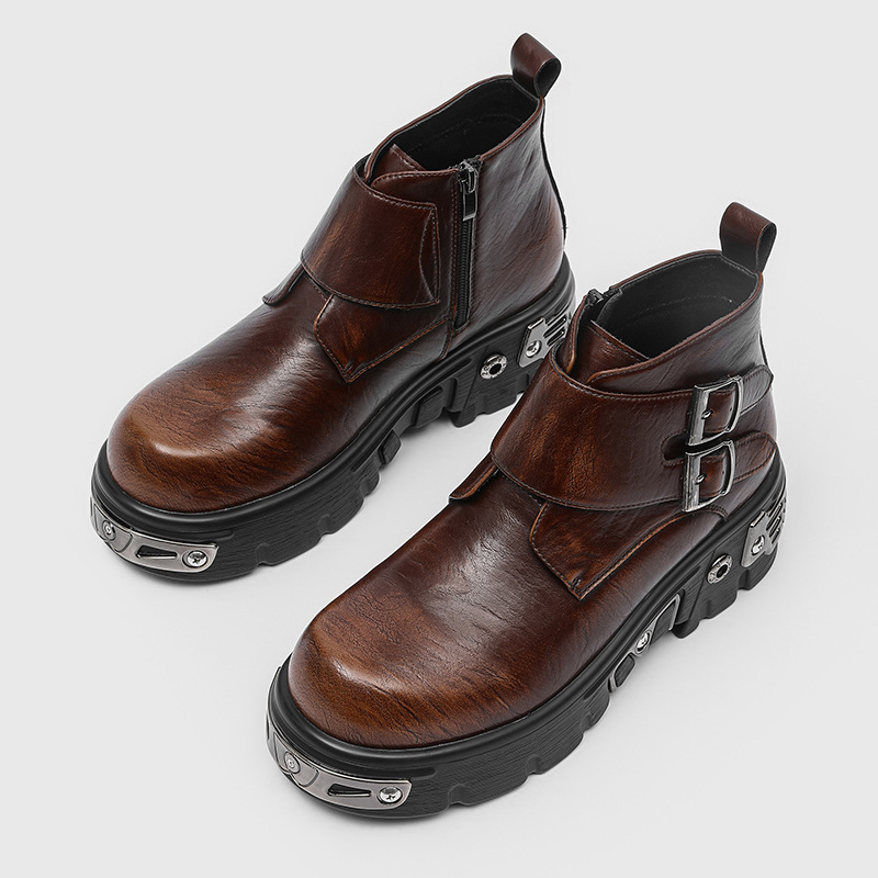 รองเท้าบูทแฟชั่นพังก์กอธทรงสูง - Fashion Men'S Boots บทวิจารณ์และราคา