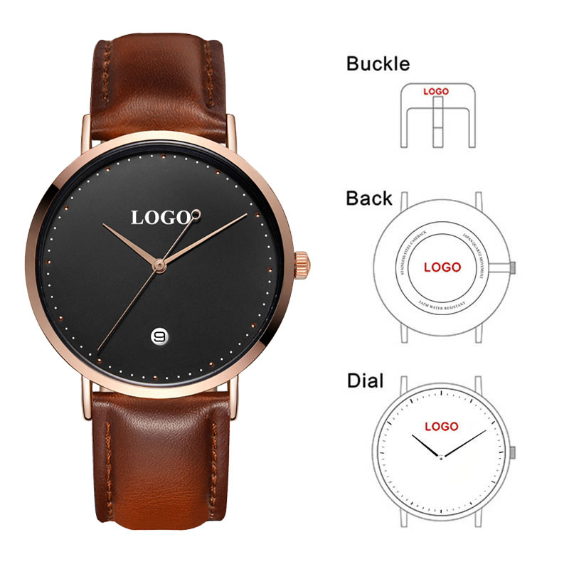 CL026สีดำ Rose Gold สร้างยี่ห้ - Men'S Fashion Logo บทวิจารณ์และราคา