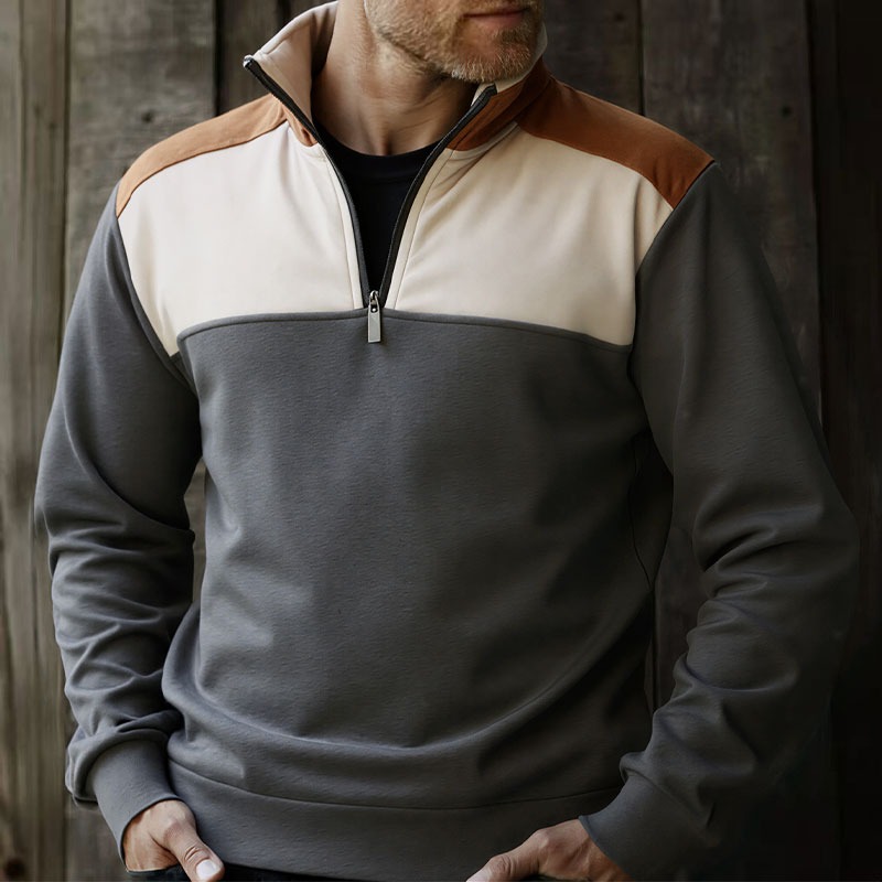 เสื้อสเวตเชิ้ตผู้ชาย UETEEY แบ - Mens Fashion Quarter Zip บทวิจารณ์และราคา