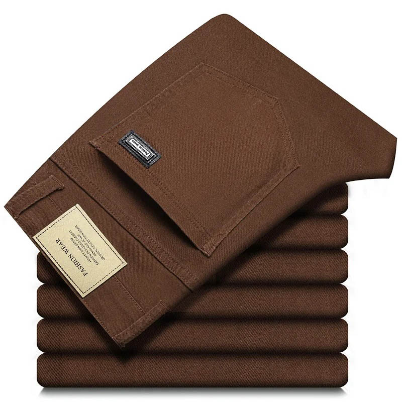 แฟชั่นหลวมตรงธุรกิจสบายๆยืดกาง - Men'S Fashion Linen Pants บทวิจารณ์และราคา