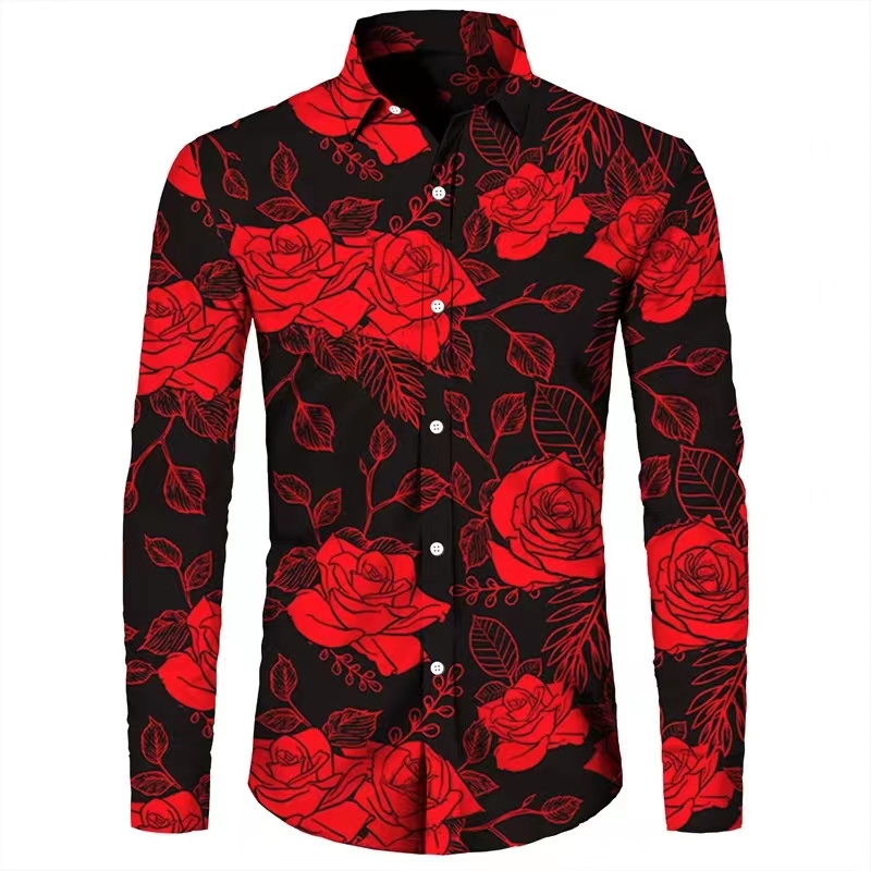 เสื้อเชิ้ตแฟชั่นลายดอกไม้พิมพ์ - Men'S Spring Fashion บทวิจารณ์และราคา