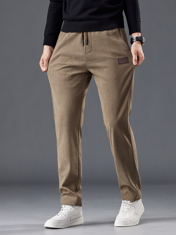 กางเกงผ้าลูกฟูกผู้ชายฤดูใบไม้ร - Men'S Fashion Khaki Pants บทวิจารณ์และราคา