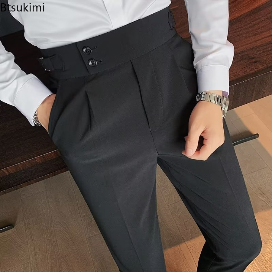 กางเกงสูทสีพื้นสำหรับผู้ชาย รุ - Men'S Fashion Linen Pants บทวิจารณ์และราคา