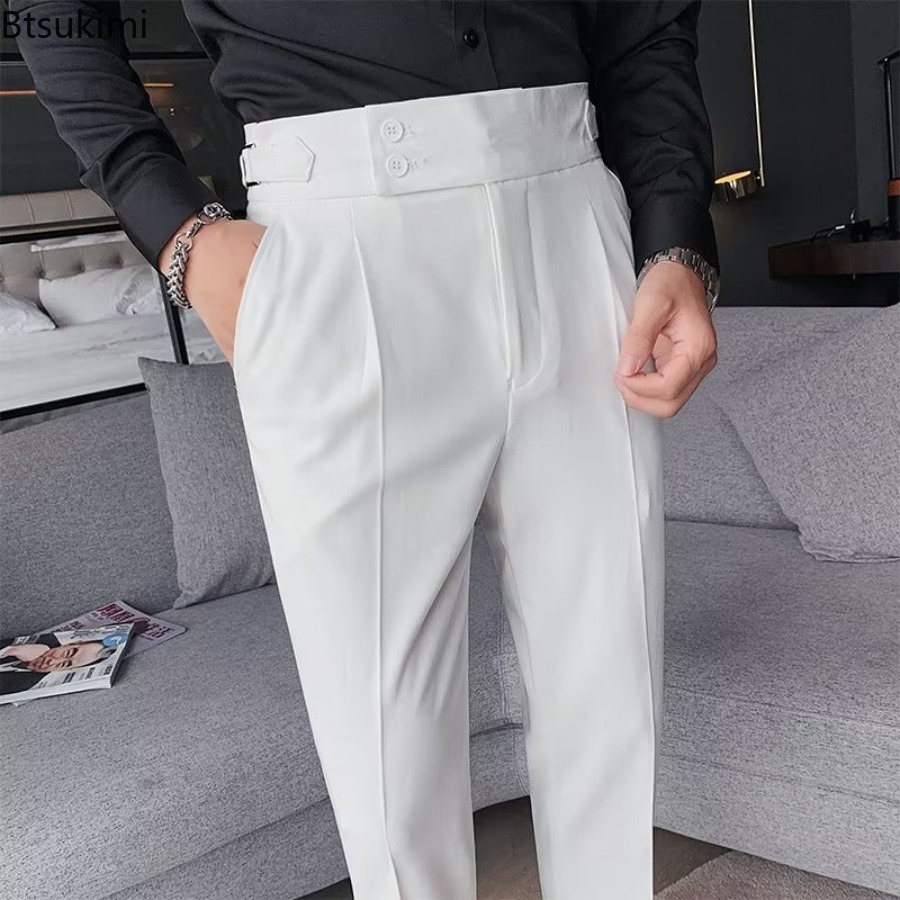 กางเกงสูทสีพื้นสำหรับผู้ชาย รุ - Men'S Fashion Linen Pants บทวิจารณ์และราคา