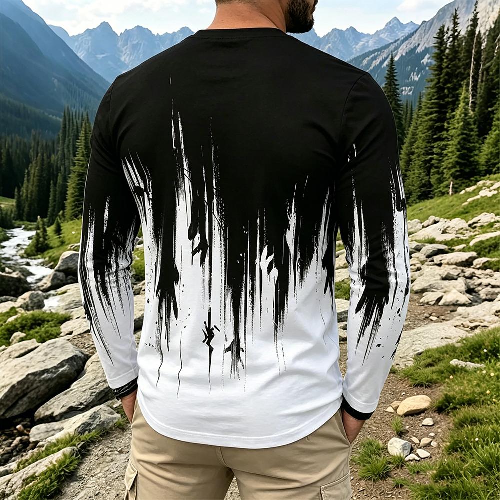 เสื้อยืดแขนยาวผู้ชายลายไล่เฉดส - Men'S Spring Fashion บทวิจารณ์และราคา